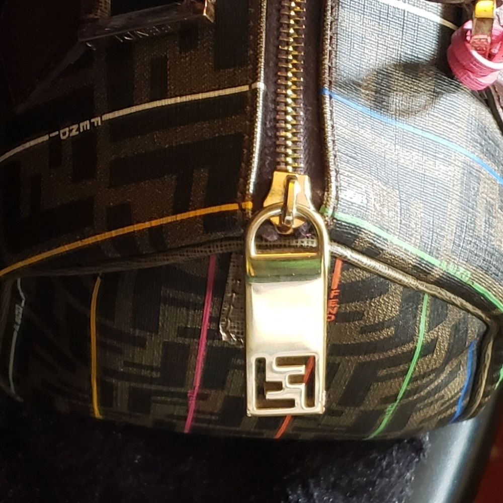🔥SOLD🔥Fendi Zucca Mini Boston Satchel Bag - Picture 3 of 8